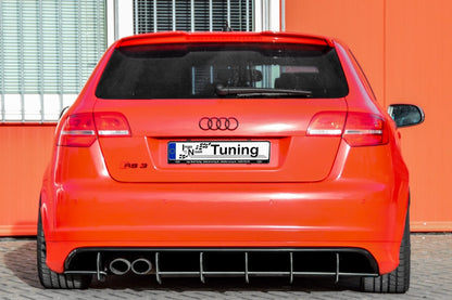 Gefräster Heckansatz Audi RS3, 8PA Bj.: 2011-2012 Schwarz Matt