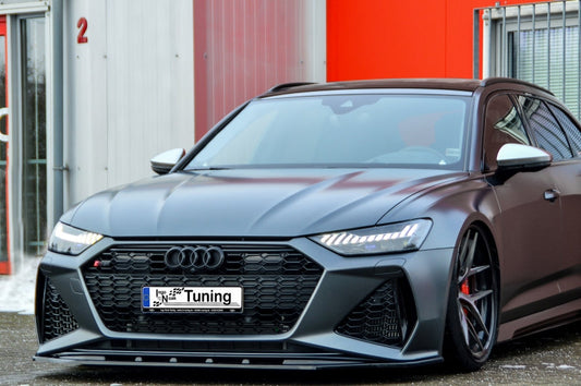 CUP Frontspoilerlippe ABS Audi RS6, Typ C8 4K ab Bj.:2019 - Schwarz Matt