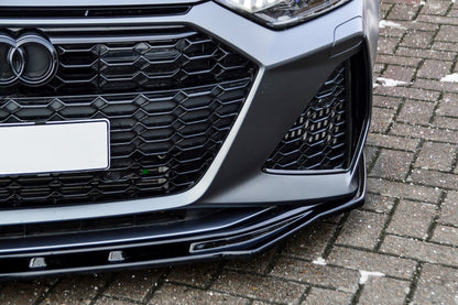 CUP Frontspoilerlippe ABS Audi RS6, Typ C8 4K ab Bj.:2019 - Schwarz Matt