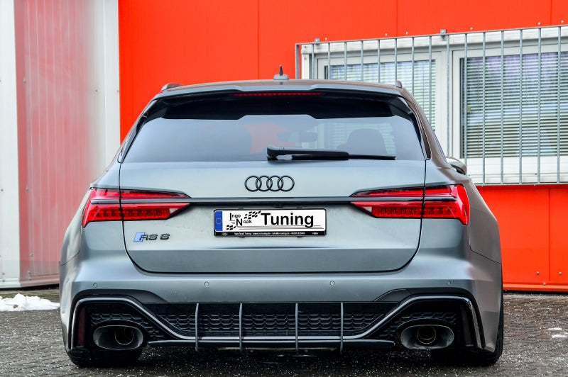 Gefräster Heckansatz Audi RS6, Typ C8 4K ab Bj.:2019 - Schwarz Matt