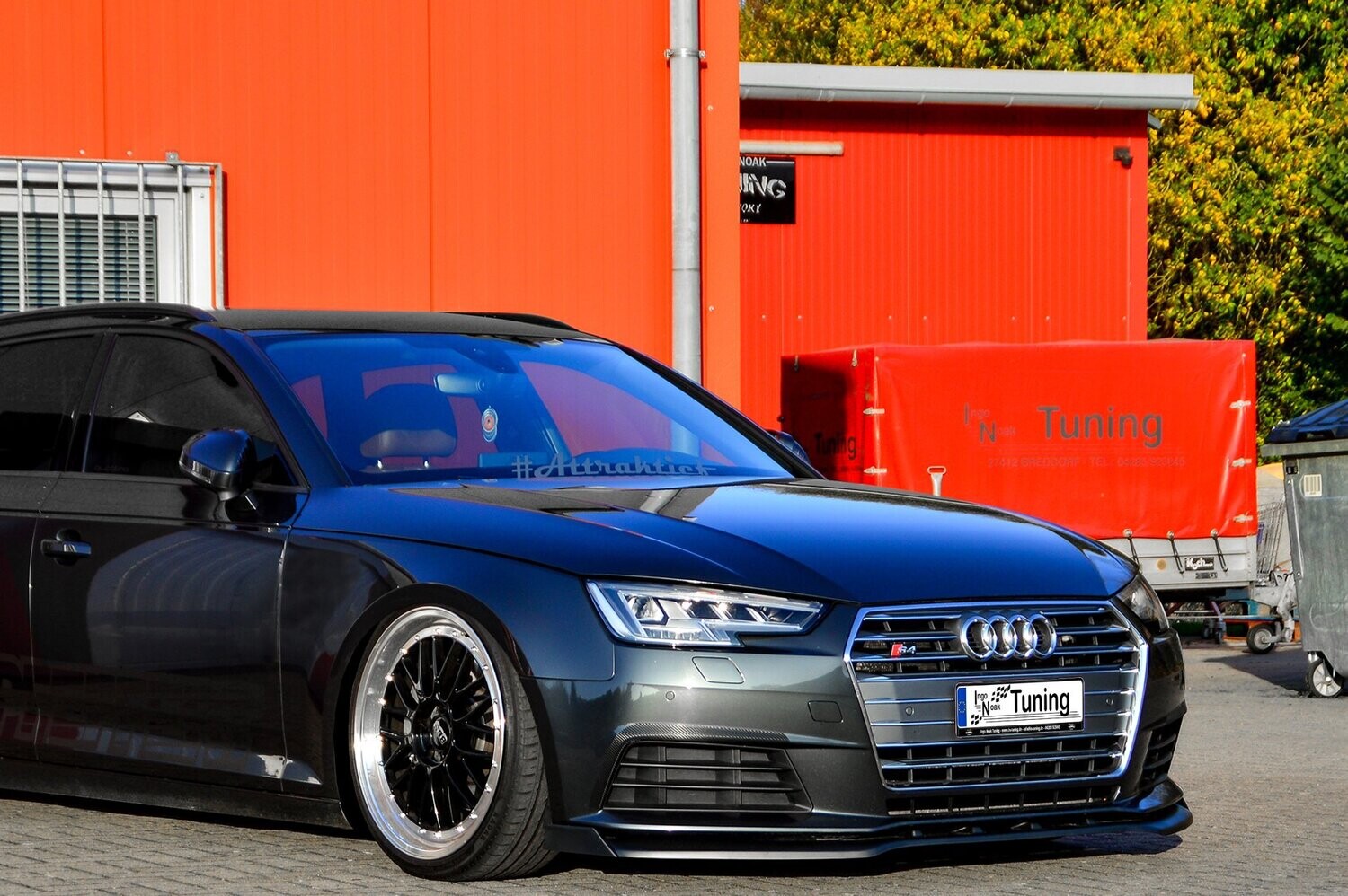 CUP Frontspoilerlippe ABS mit Seitenwing Audi A4 B9 Bj.:2015-2019 Carbon
