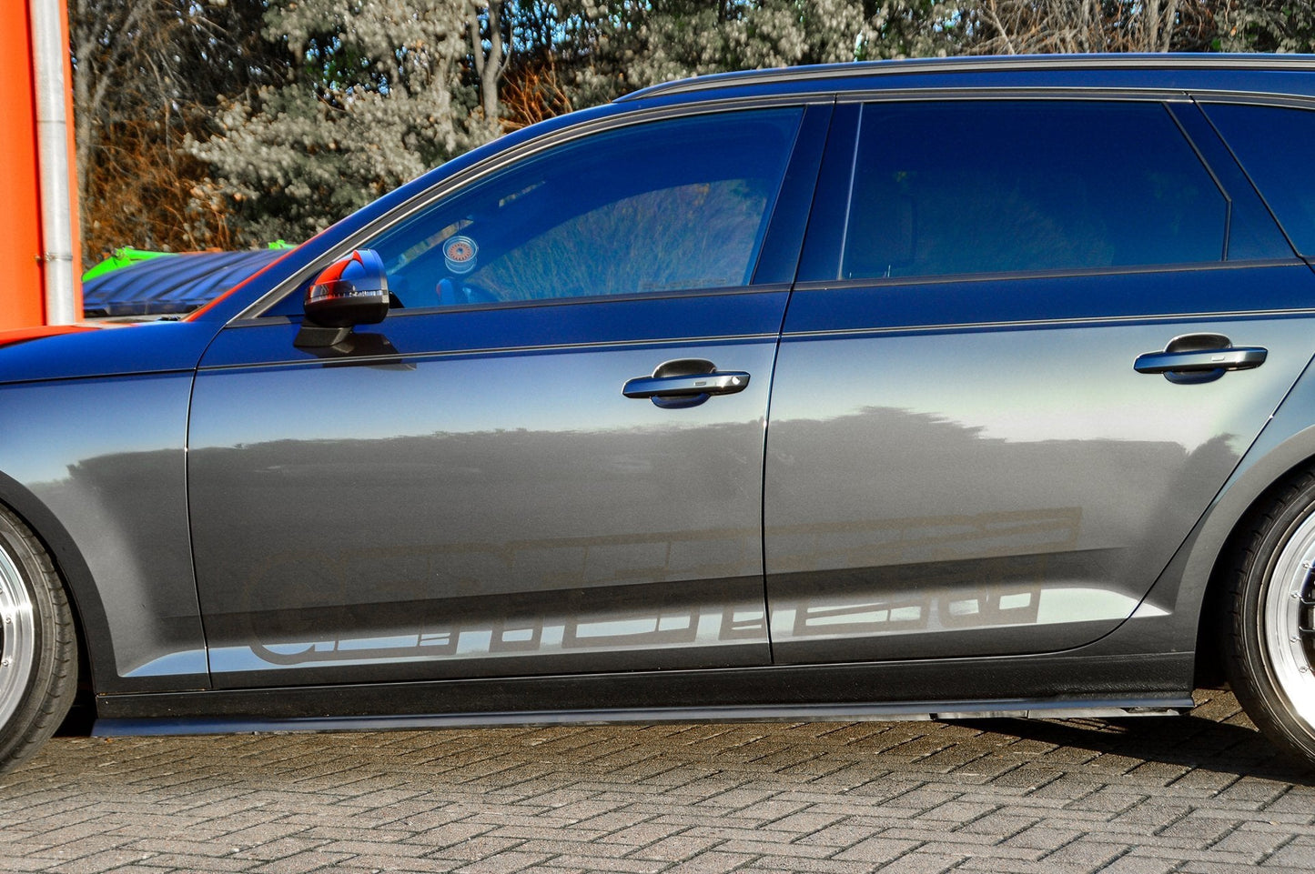 Seitenschwellersatz ABS Audi A4 B9 Bj.:2015-2019 Schwarz Matt