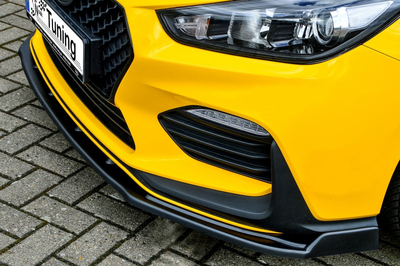 CUP Frontspoilerlippe ABS mit Flaps Hyundai i30 Fastback N-Line Schwarz Glanz