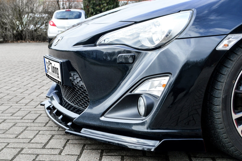 CUP Frontspoilerlippe ABS mit Seitenwing Toyota GT86, ZN Schwarz Glanz