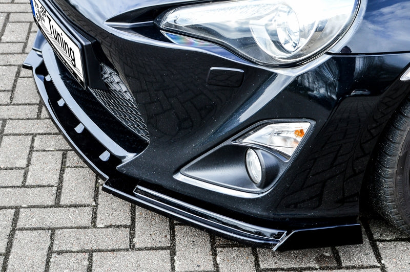 CUP Frontspoilerlippe ABS mit Seitenwing Toyota GT86, ZN Schwarz Glanz