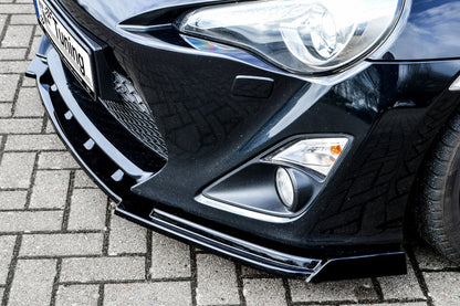 CUP Frontspoilerlippe ABS mit Seitenwing Toyota GT86, ZN Schwarz Glanz