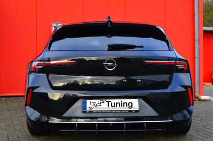 Gefräster Heckansatz Opel Astra L, Schrägheck ab Bj.: 2022- Schwarz Matt