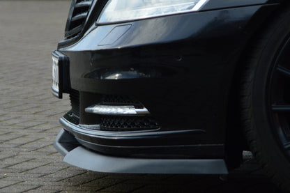 CUP Frontspoilerlippe ABS Mercedes Benz S-Klasse, V221 Schwarz Glanz