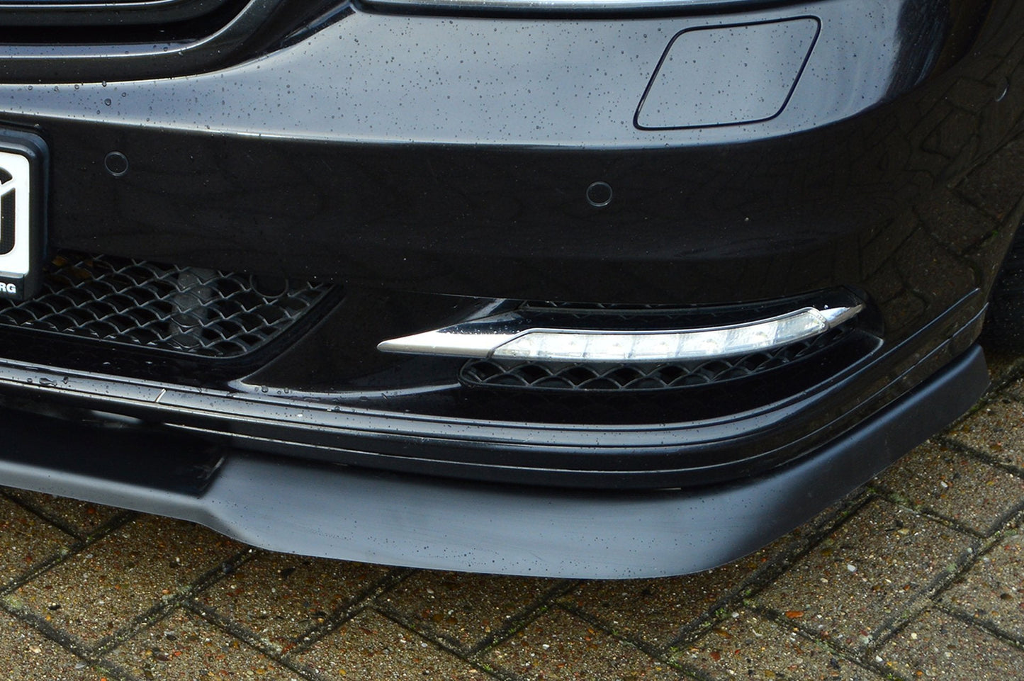 CUP Frontspoilerlippe ABS Mercedes Benz S-Klasse, W221 Schwarz Matt