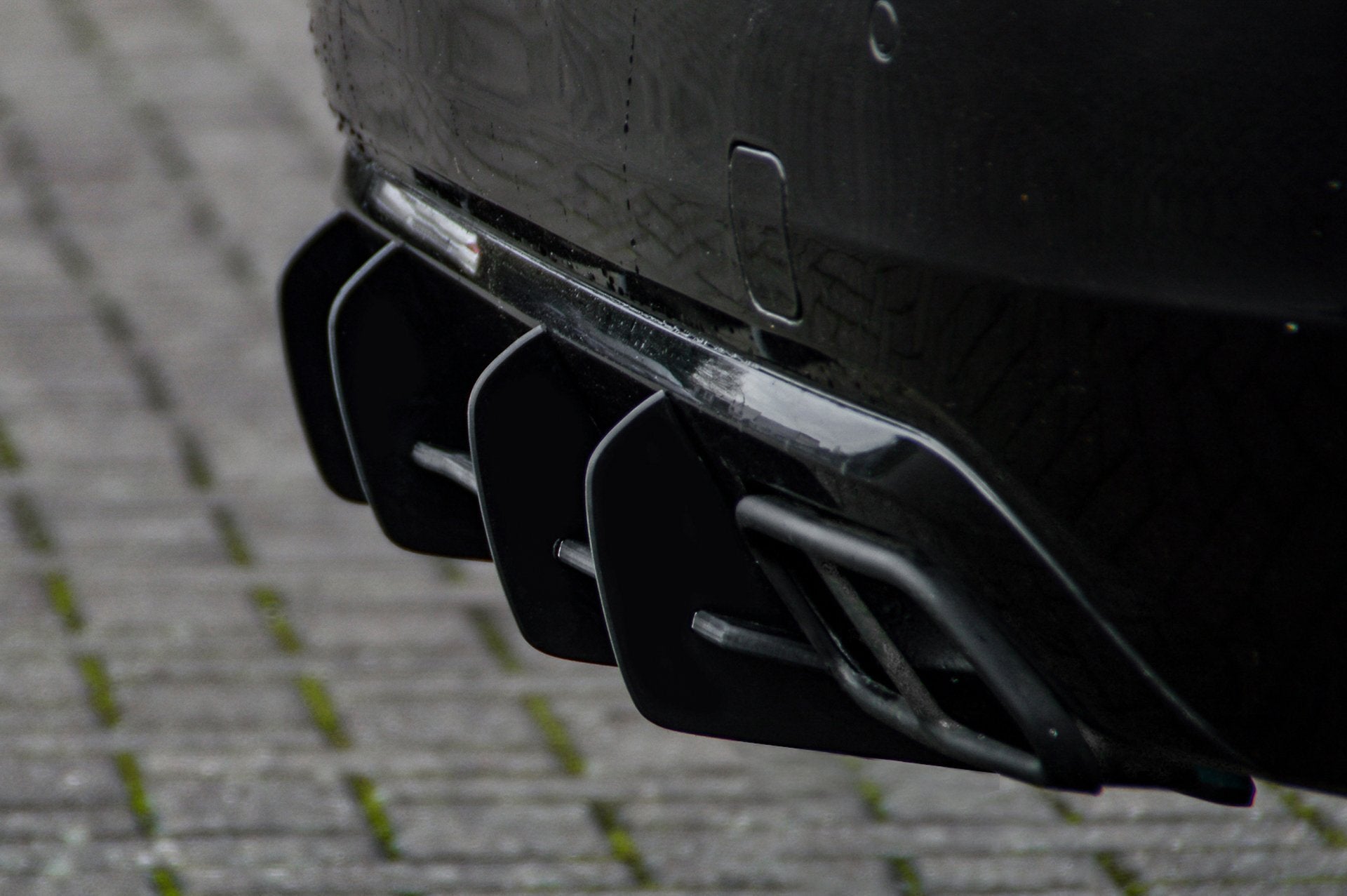 Gefräster Heckansatz Mercedes Benz S-Klasse, W221 Bj.: 2009-2013 Schwarz Matt