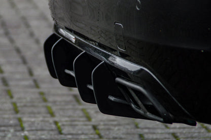 Gefräster Heckansatz Mercedes Benz S-Klasse, W221 Bj.: 2009-2013 Schwarz Matt