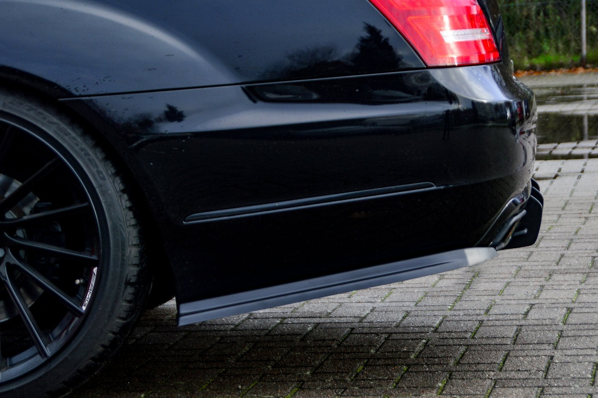 Heckansatz Seitenteile ABS Mercedes Benz S-Klasse, W221 Schwarz Matt