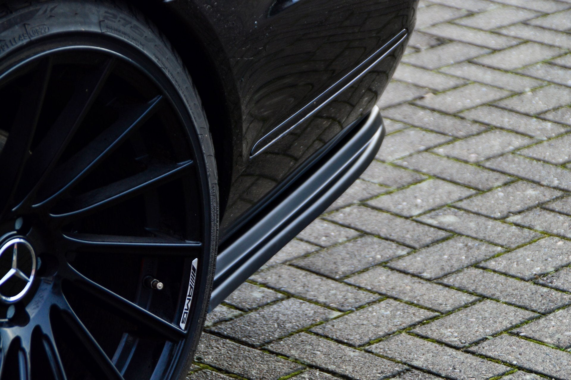 Heckansatz Seitenteile ABS Mercedes Benz S-Klasse, W221 Schwarz Matt