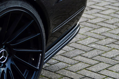 Heckansatz Seitenteile ABS Mercedes Benz S-Klasse, W221 Schwarz Glanz