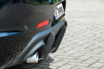 Gefräster Heckansatz mit Seitenflaps Alfa Romeo Giulietta Schwarz Matt