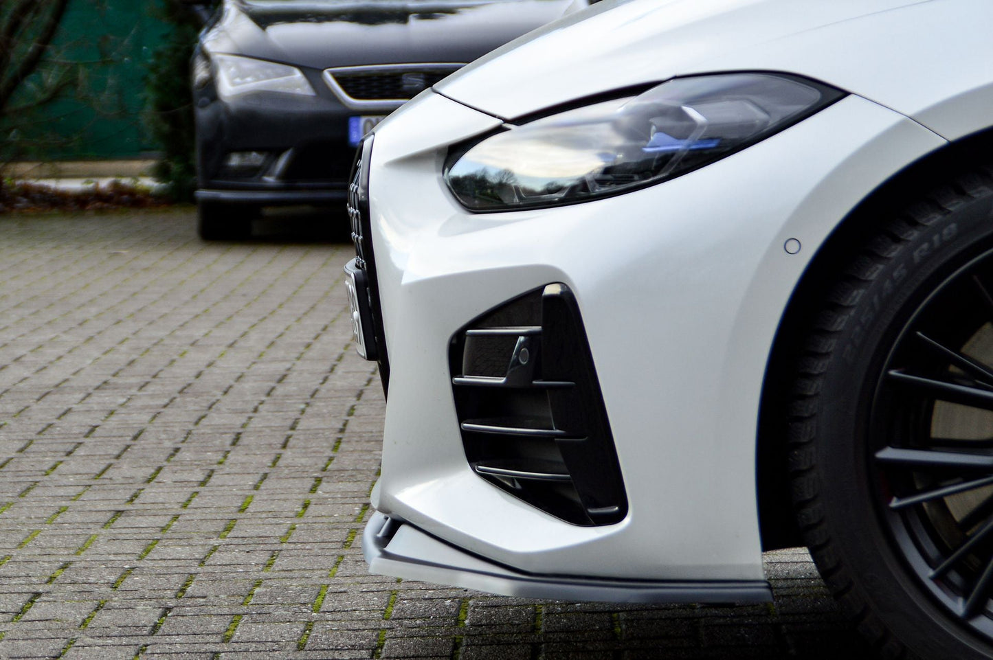 CUP Frontspoilerlippe ABS BMW 4er, G22 + G23, M440i+M440D Schwarz Glanz