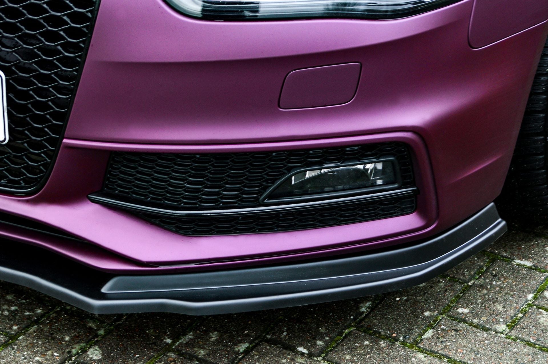 CUP Frontspoilerlippe ABS Audi S4, B8 Bj.:2011-2015 Schwarz Glanz
