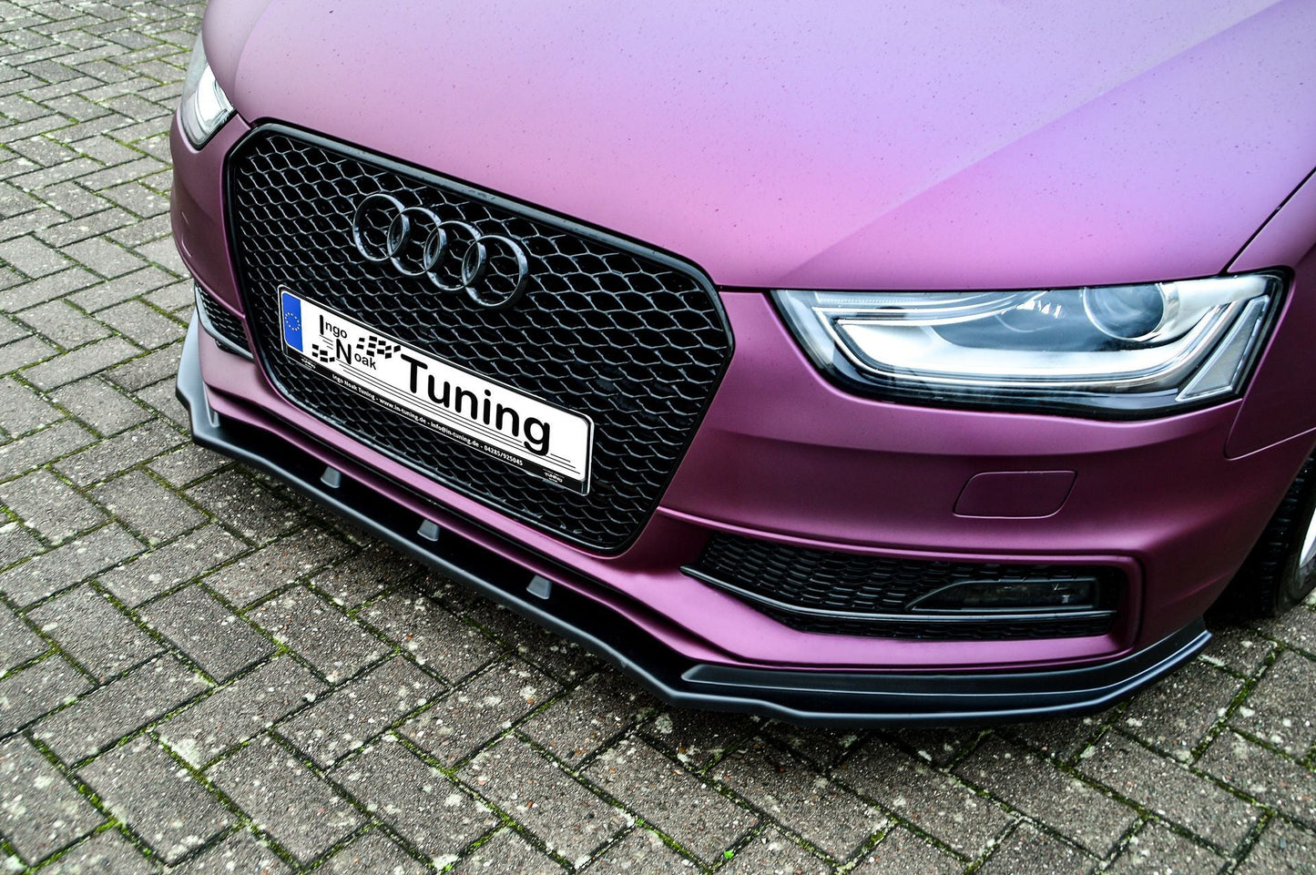CUP Frontspoilerlippe ABS Audi S4, B8 Bj.:2011-2015 Schwarz Glanz