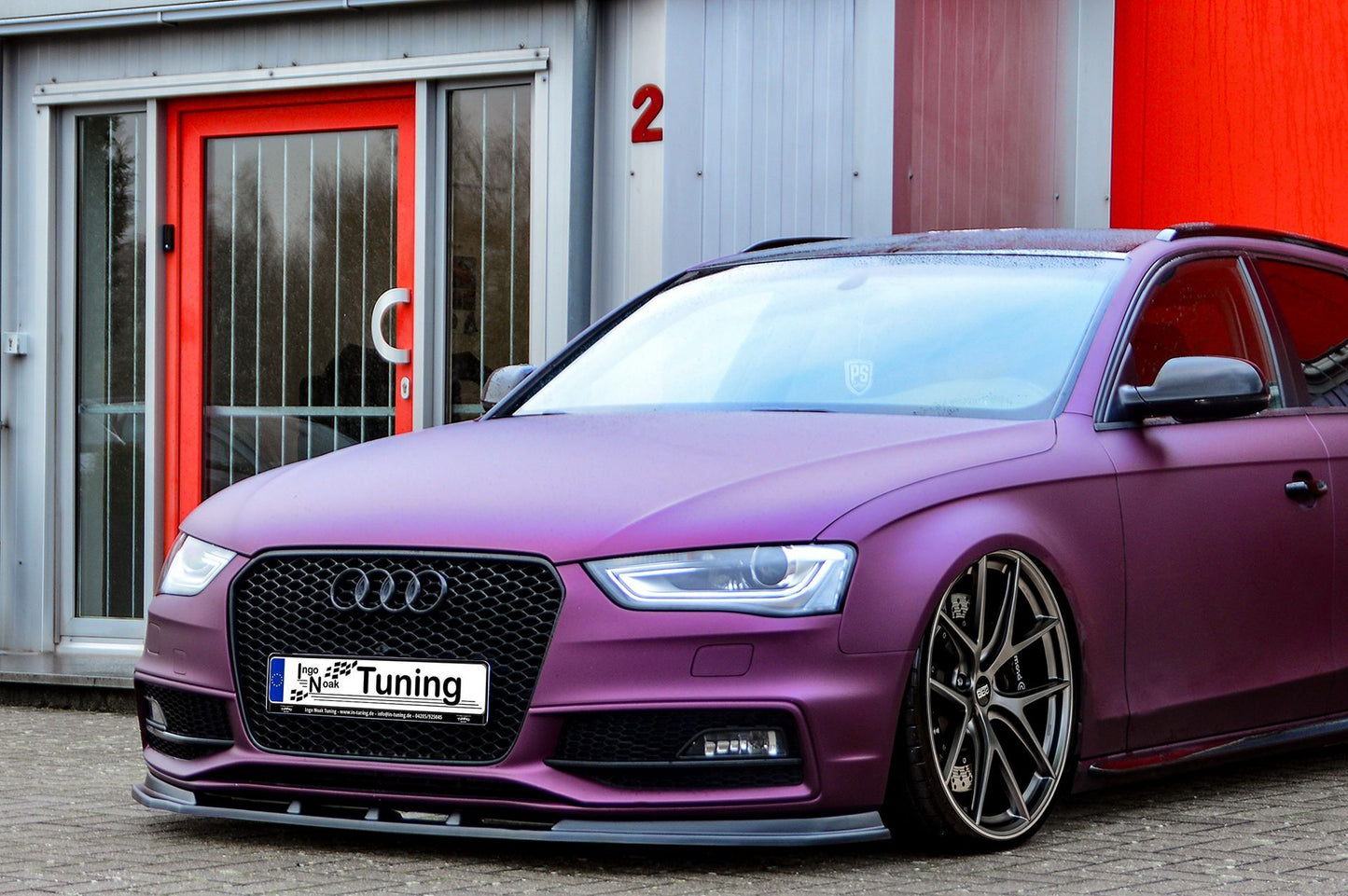 CUP Frontspoilerlippe ABS Audi S4, B8 Bj.:2011-2015 Schwarz Glanz
