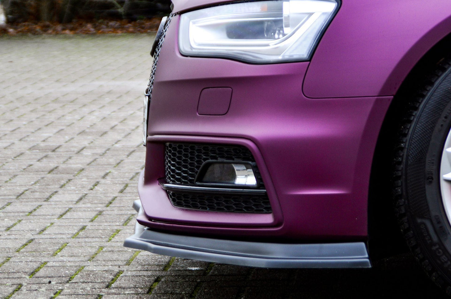 CUP Frontspoilerlippe ABS Audi S4, B8 Bj.:2011-2015 Schwarz Glanz