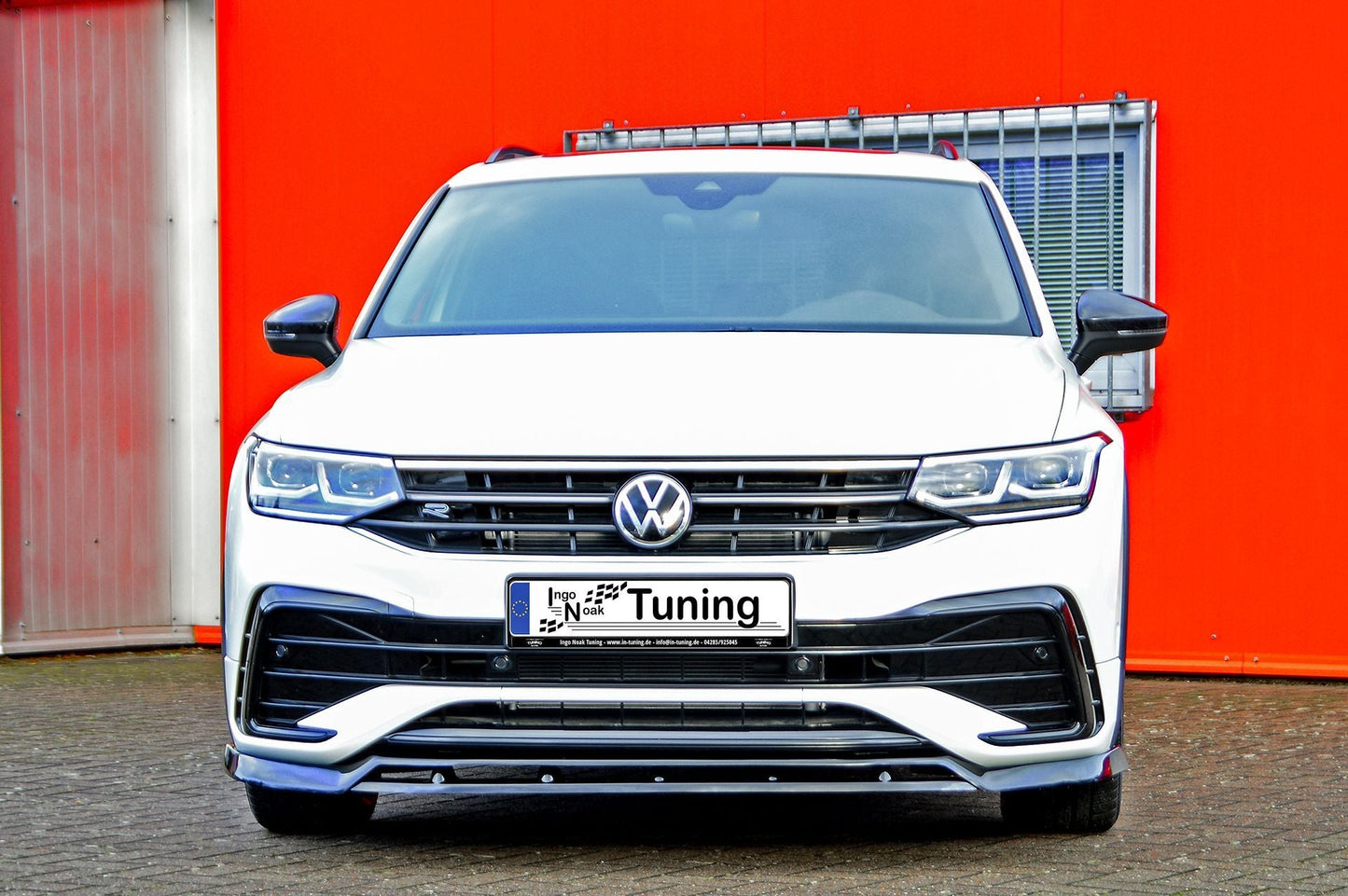 CUP Frontspoilerlippe 2.tlg ABS Volkswagen Tiguan 2 Typ AD1 Schwarz Matt