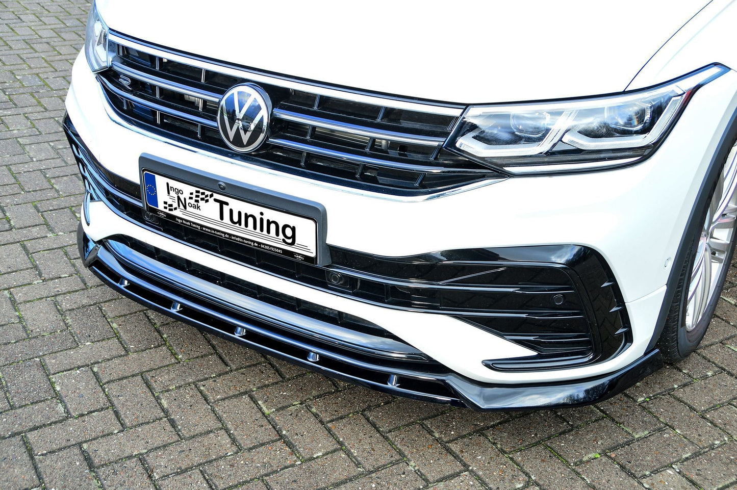 CUP Frontspoilerlippe 2.tlg ABS Volkswagen Tiguan 2 Typ AD1 Schwarz Matt