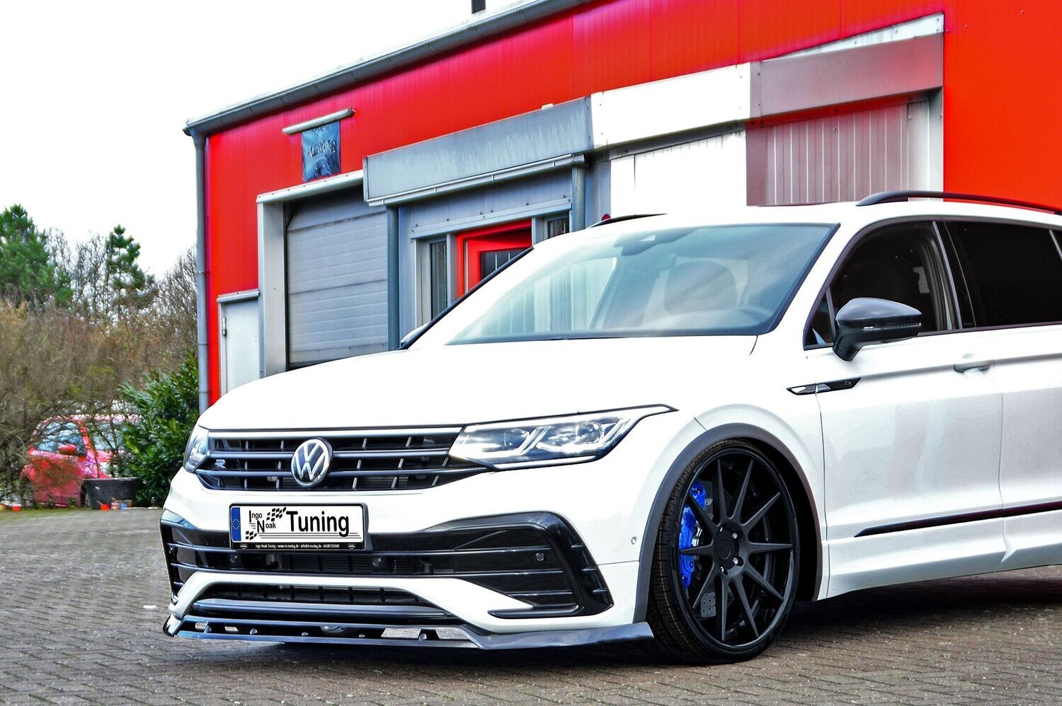 CUP Frontspoilerlippe 2.tlg ABS Volkswagen Tiguan 2 Typ AD1 Schwarz Glanz