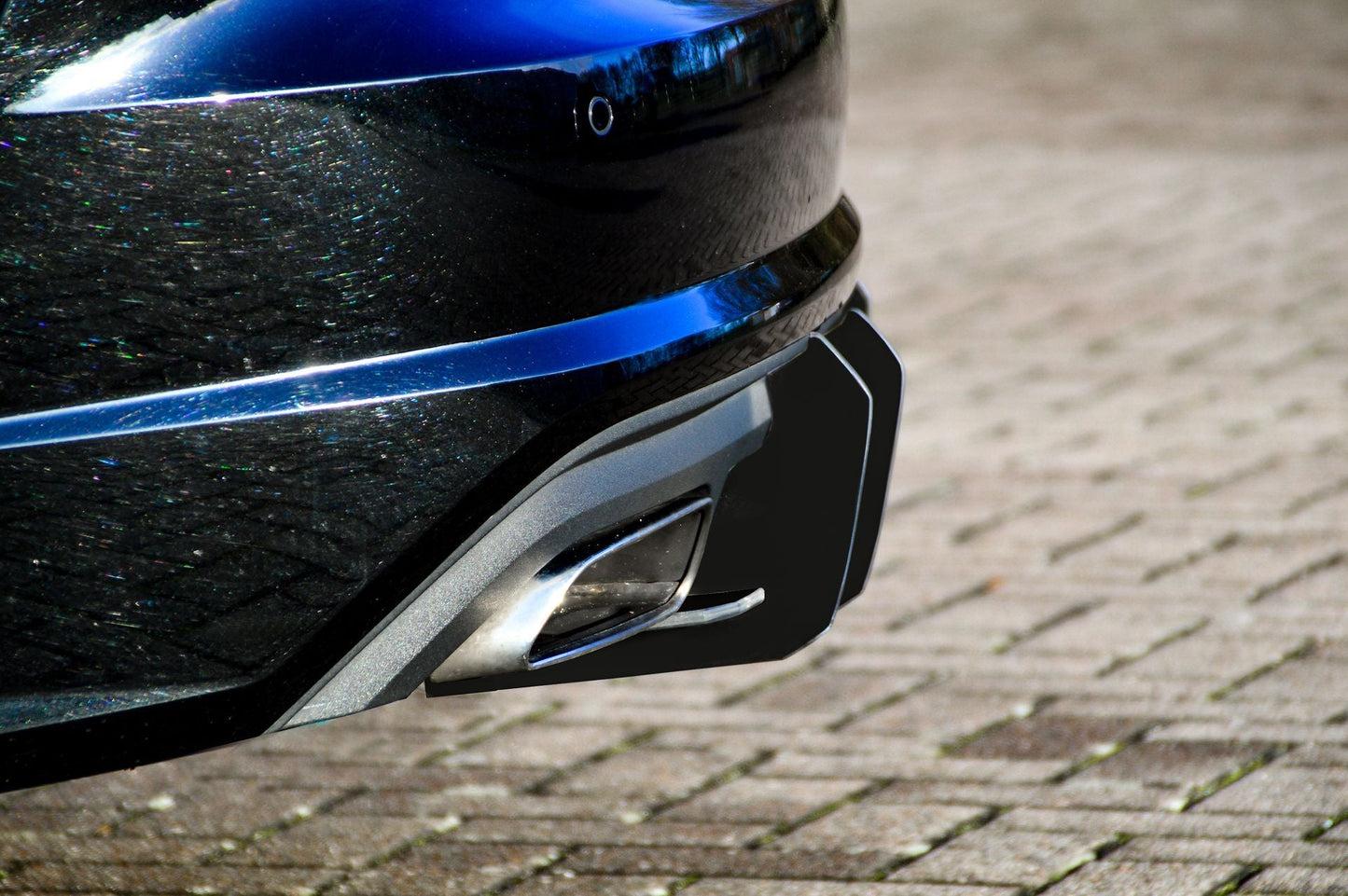 Gefräster Heckansatz Audi A7 4G C7 Facelift Bj.:2014-2018 Schwarz Matt