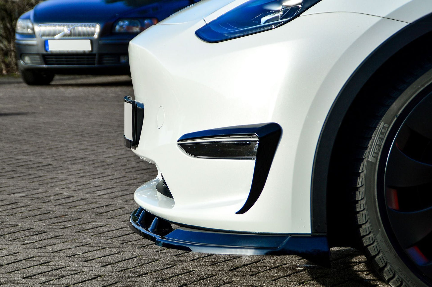 CUP Frontspoilerlippe ABS Tesla Model Y Bj.:2020- Schwarz Glanz