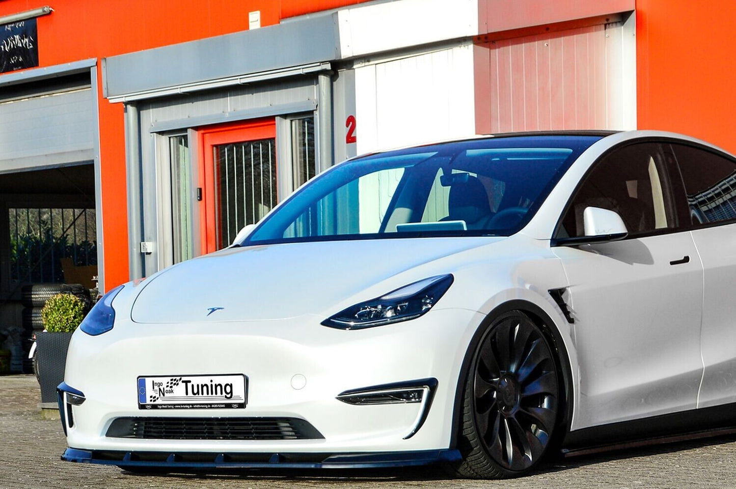CUP Frontspoilerlippe ABS Tesla Model Y Bj.:2020- Schwarz Matt