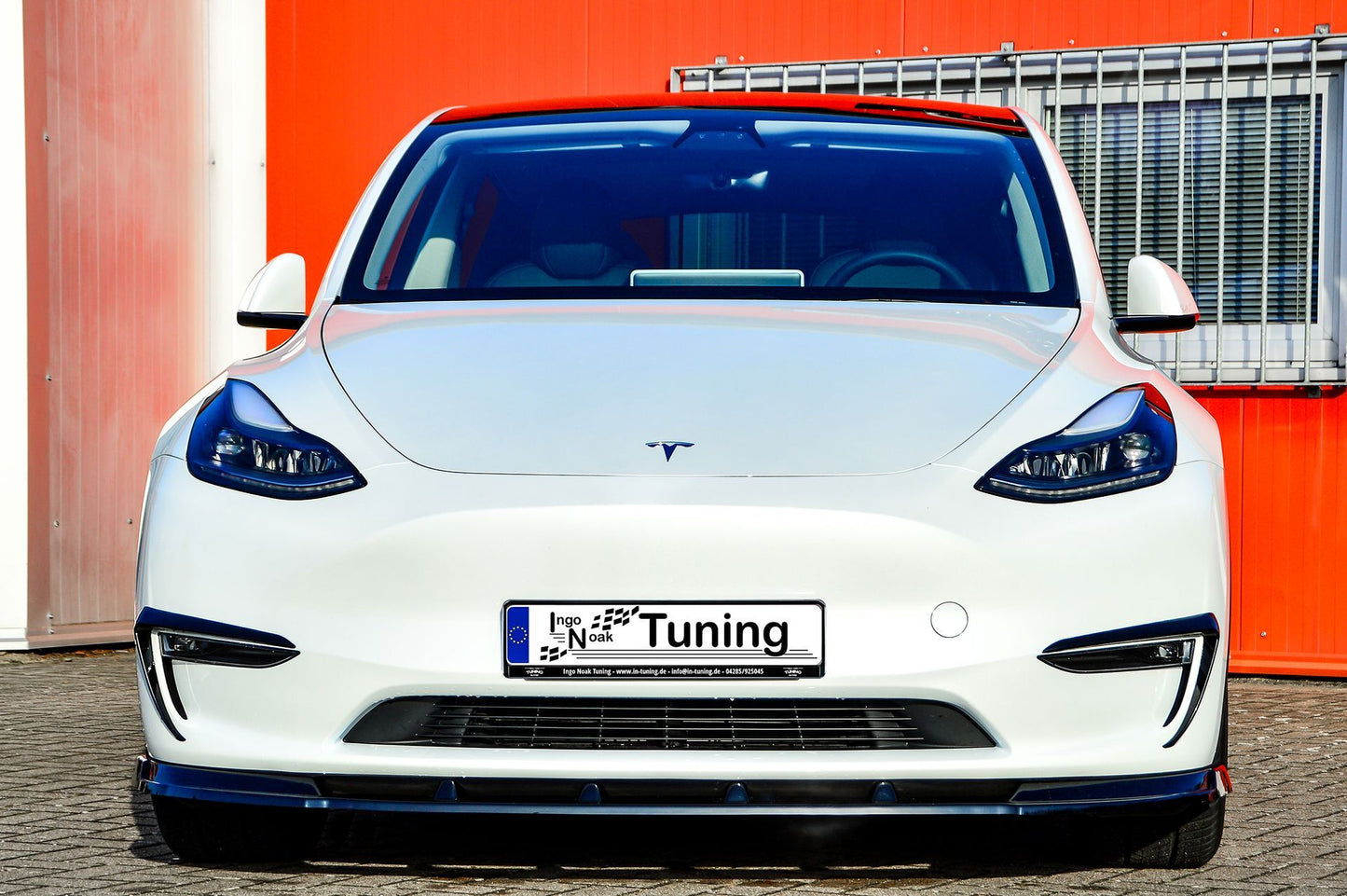 CUP Frontspoilerlippe ABS Tesla Model Y Bj.:2020- Schwarz Glanz