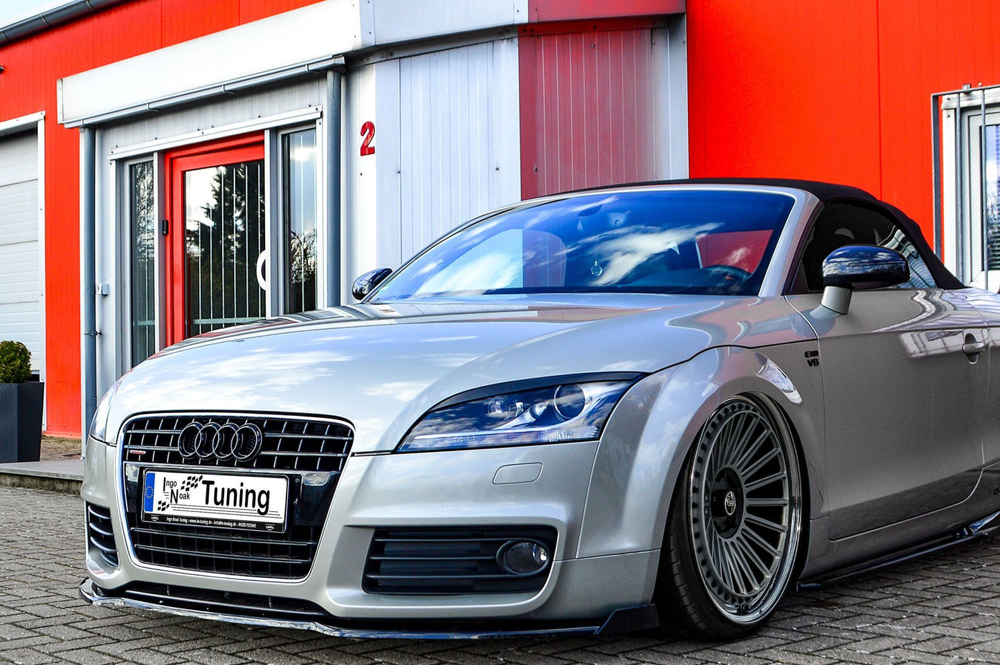 CUP Frontspoilerlippe ABS mit Seitenwing Audi TT 8J S-Line Schwarz Matt