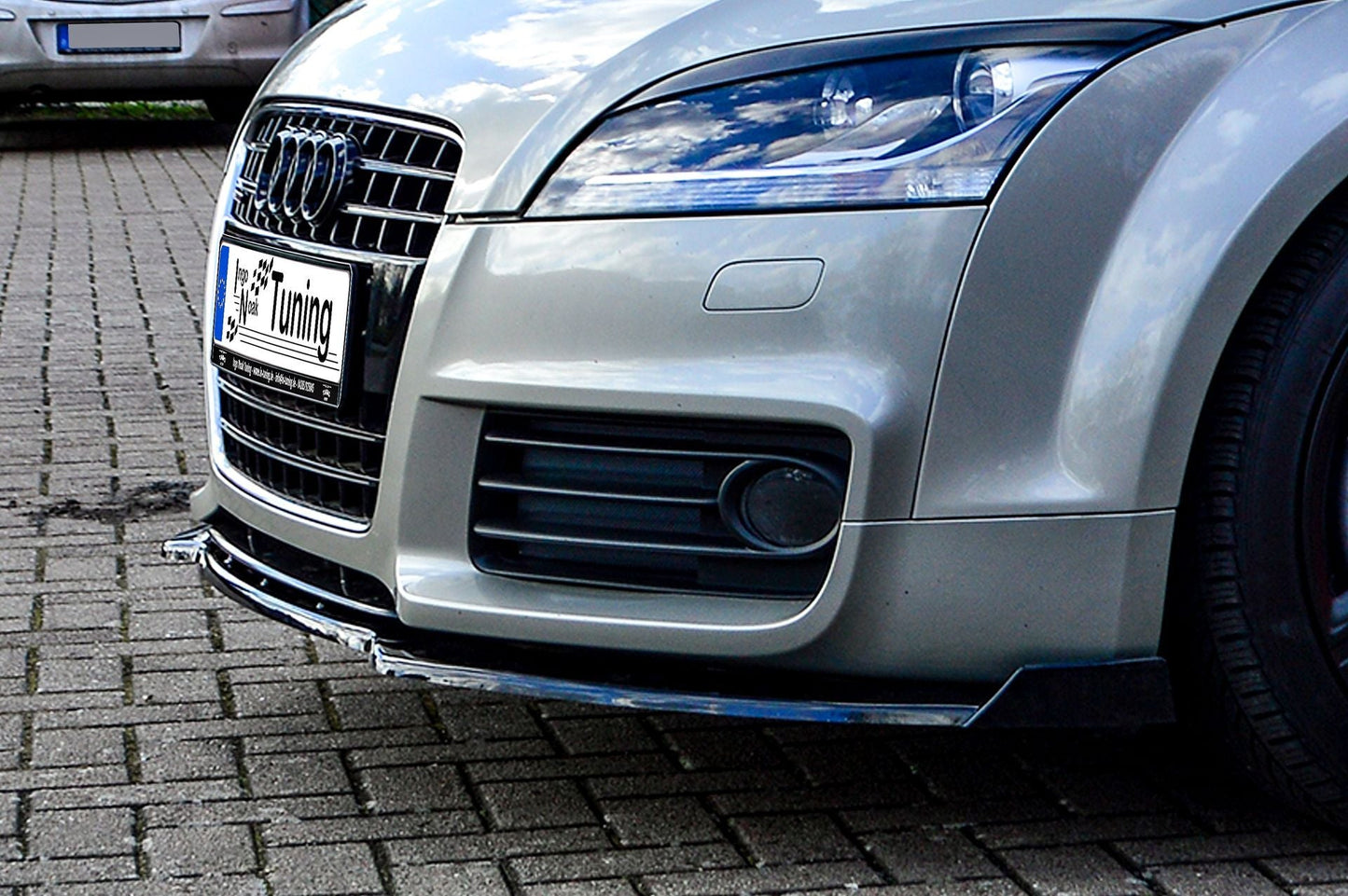 CUP Frontspoilerlippe ABS mit Seitenwing Audi TT 8J S-Line Schwarz Glanz