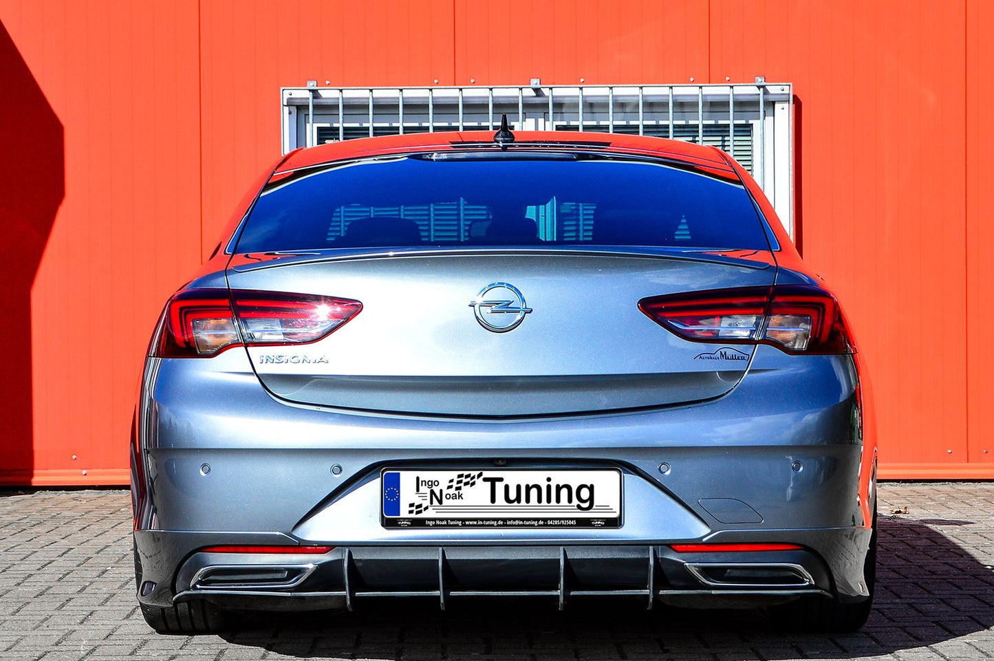 Gefräster Heckansatz Opel Insignia B, Facelift, OPC-Line Schwarz Matt