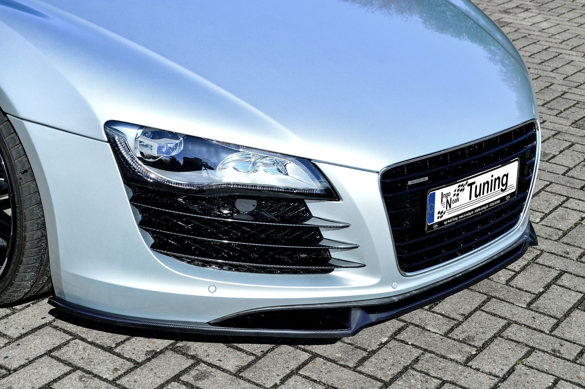 CUP Frontspoilerlippe ABS Audi R8, 42 Bj.: 2006-2015 Schwarz Matt