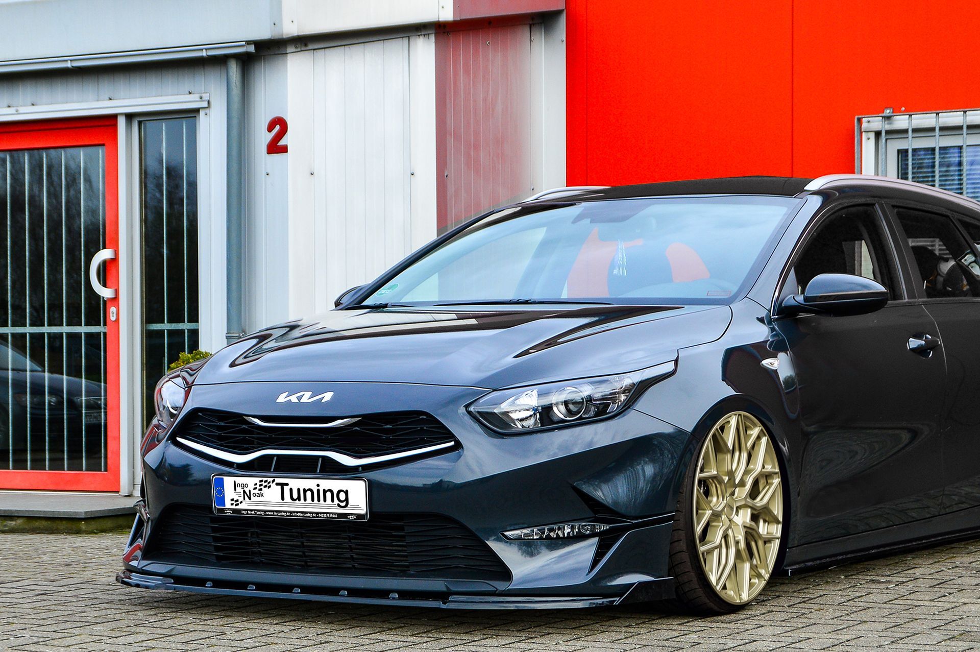 CUP Frontspoilerlippe ABS mit Seitenwing Kia Ceed SW CD Bj.:2021- Carbon