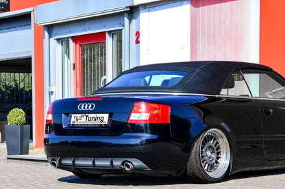 Gefräster Heckansatz Audi A4 Cabrio (8H) B6 Bj.:2002-2006 Schwarz Matt