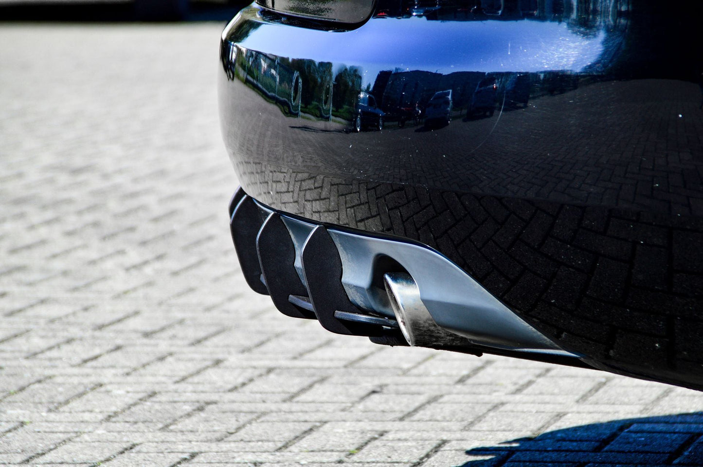 Gefräster Heckansatz Audi A4 Cabrio (8H) B6 Bj.:2002-2006 Schwarz Matt