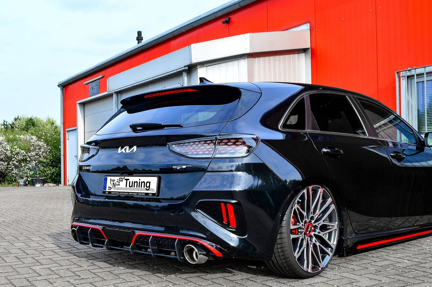 Gefräster Heckansatz Kia Ceed GT, CD ( FL) ab Bj.: 2021- Schwarz Matt