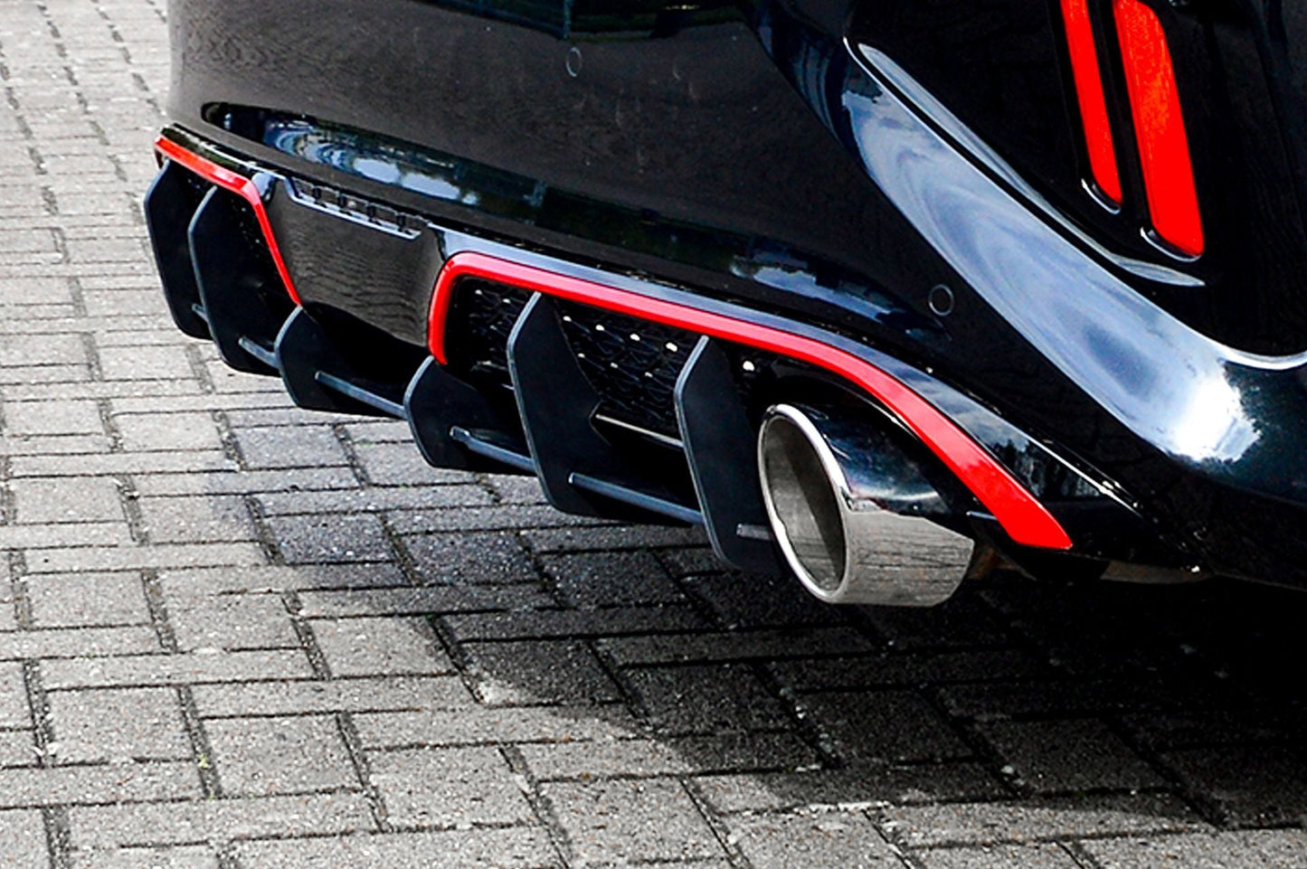 Gefräster Heckansatz Kia Ceed GT, CD ( FL) ab Bj.: 2021- Schwarz Matt