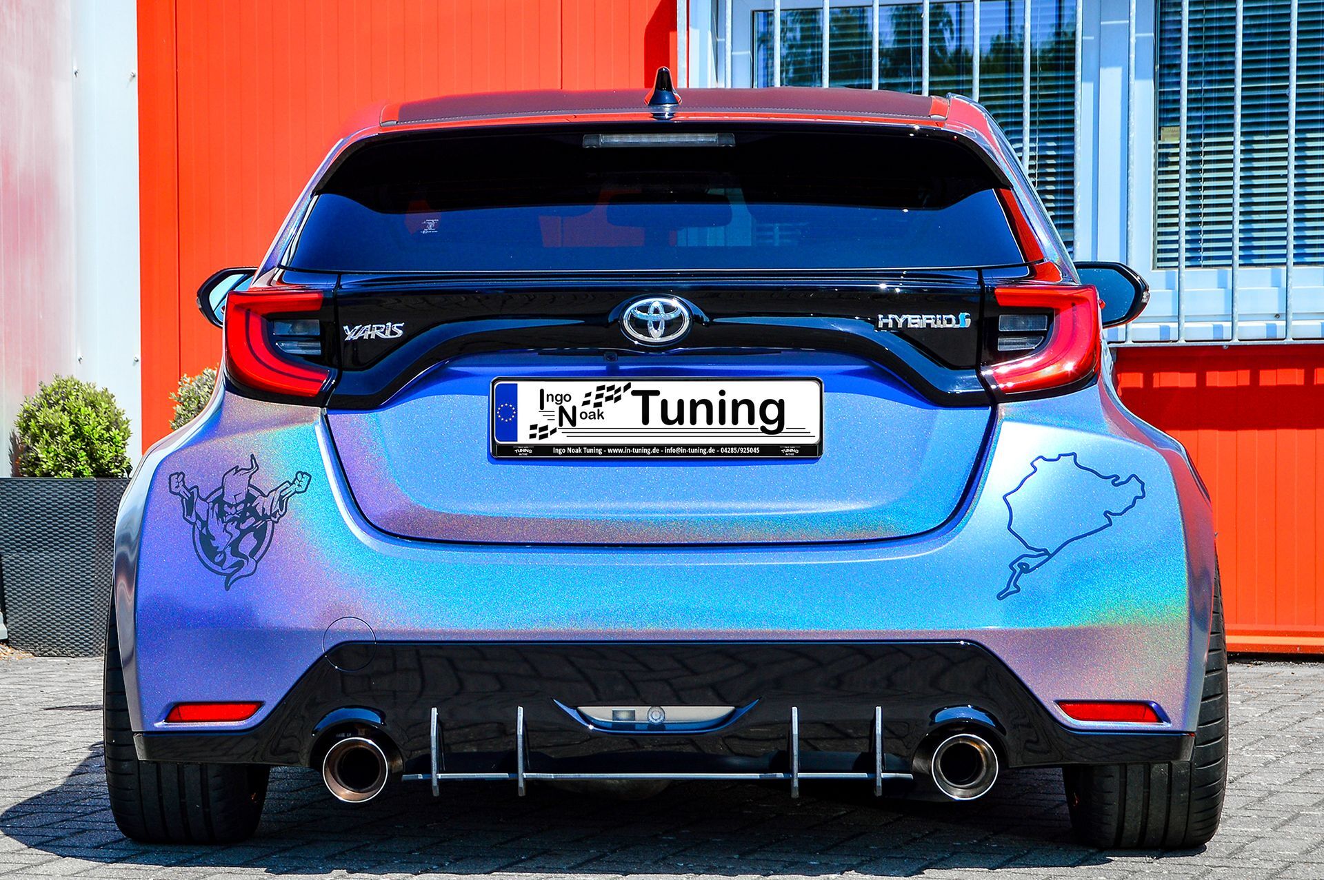 Gefräster Heckansatz Toyota Yaris GR XP21 ab Bj.: 2020- Schwarz Matt