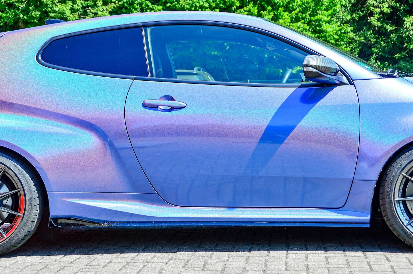 Seitenschwellersatz mit Wing Toyota Yaris GR XP21 ab Bj.: 2020- Schwarz Glanz