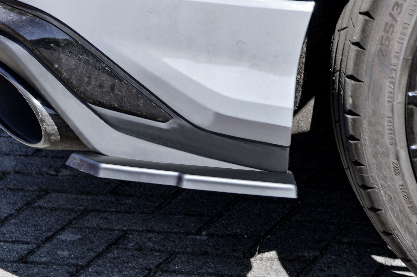 Heckansatz Seitenteile ABS Audi RS Q3 F3 ab Bj.: 2019- Schwarz Matt