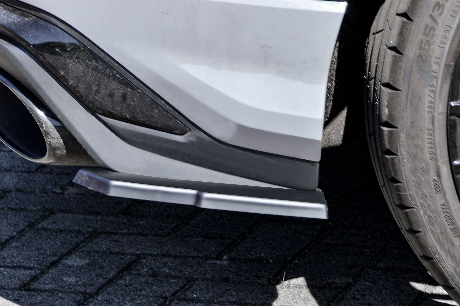 Heckansatz Seitenteile ABS Audi RS Q3 F3 ab Bj.: 2019- Schwarz Matt