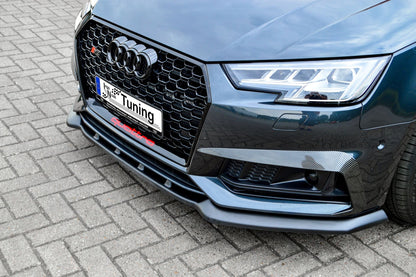 CUP Frontspoilerlippe ABS Audi S4 Typ: B9 Bj.:2015-2019 Schwarz Glanz