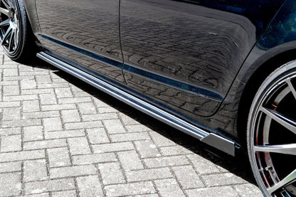 Seitenschwellersatz mit Wing Audi A6 4F Bj.: 2004-2008 Schwarz Matt