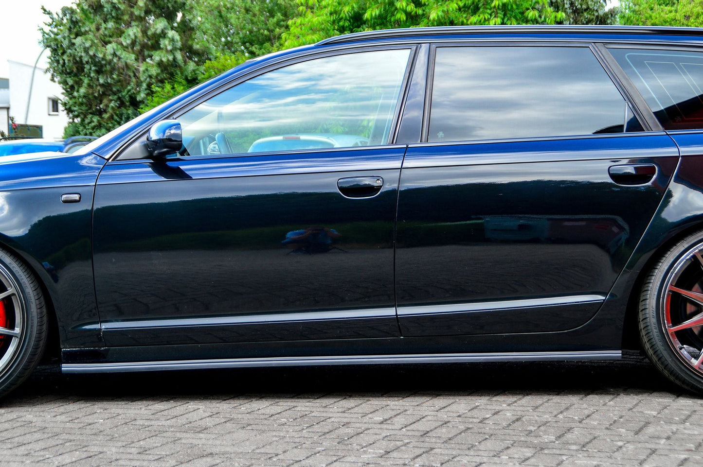 Seitenschwellersatz ABS Audi A6 4F Bj.: 2004-2008 Schwarz Matt