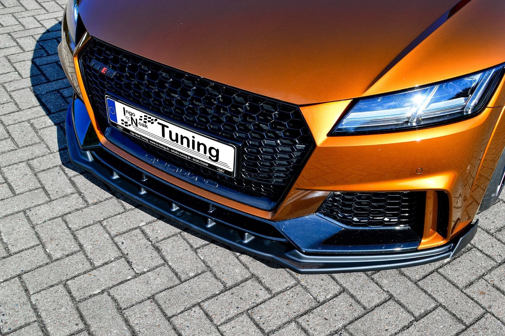 CUP Frontspoilerlippe ABS mit Seitenwing Audi TT RS, 8S Schwarz Matt