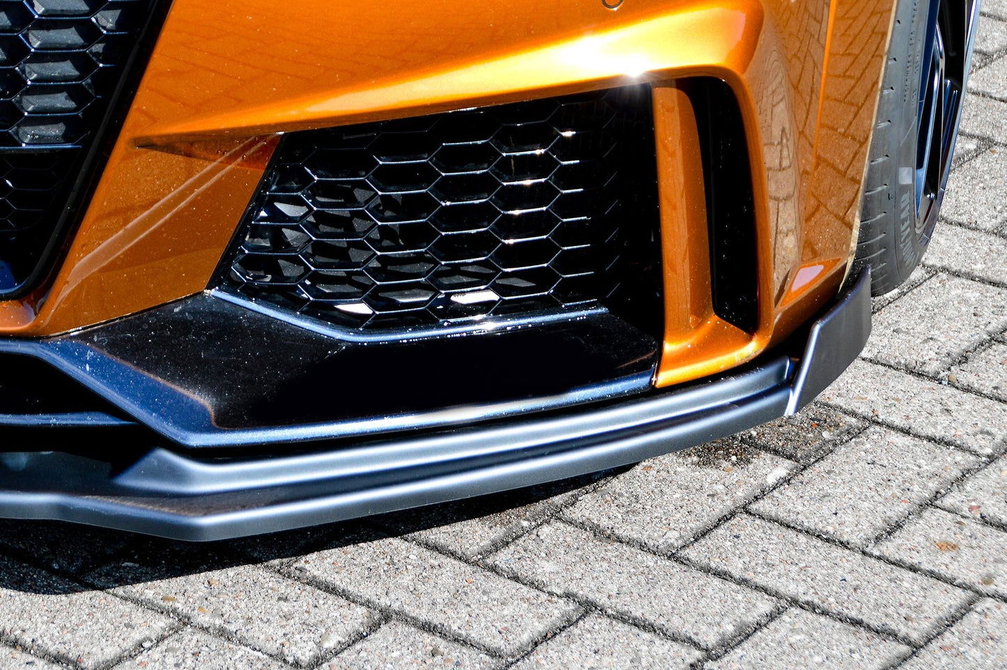 CUP Frontspoilerlippe ABS mit Seitenwing Audi TT RS, 8S Schwarz Matt