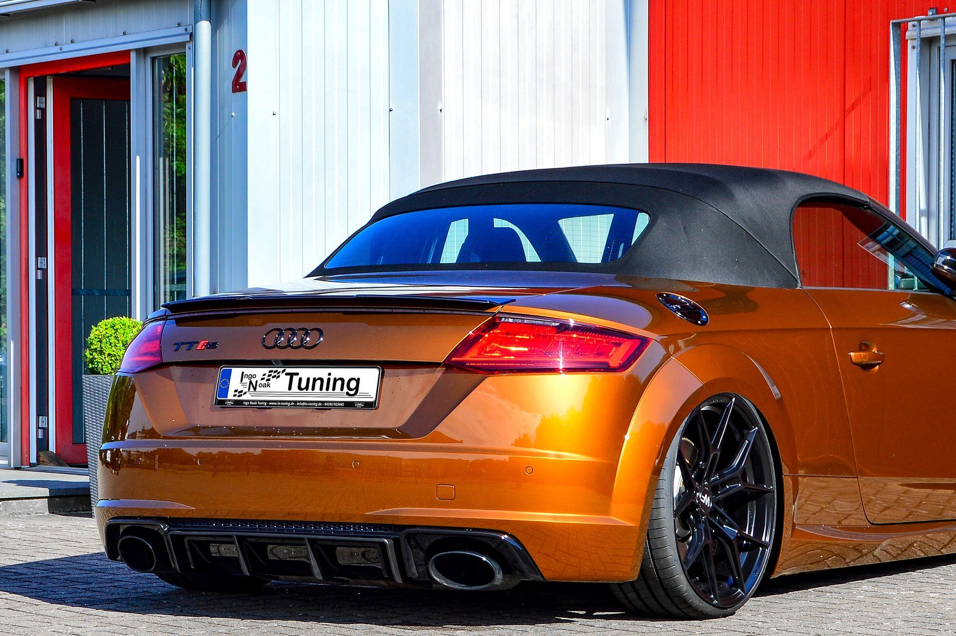 Gefräster Heckansatz Audi TT RS, 8S Bj.: 2016-2018 Schwarz Matt
